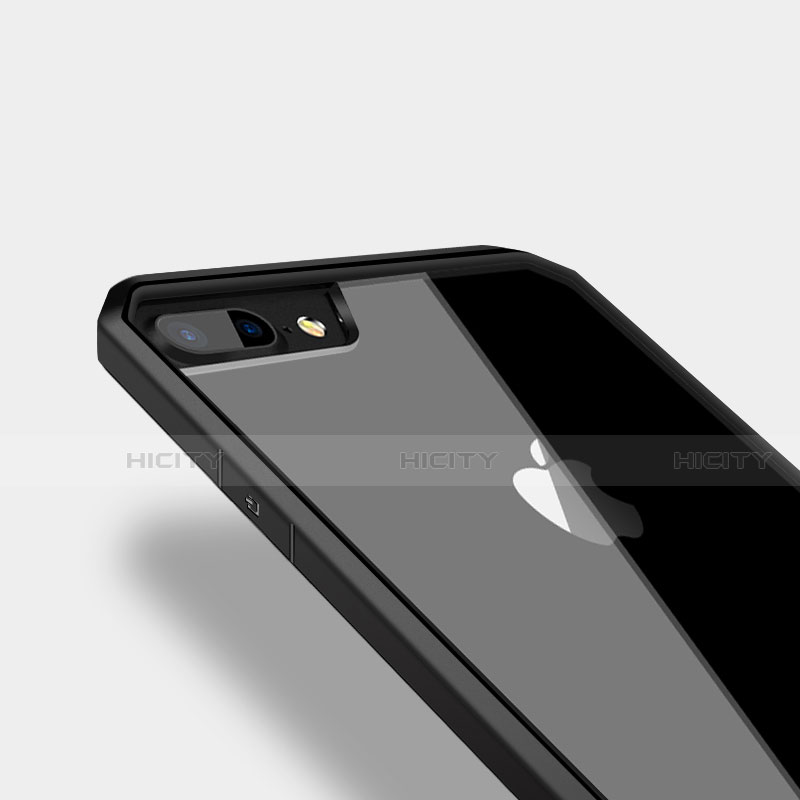 Apple iPhone 7 Plus用バンパーケース クリア透明 F01 アップル ブラック