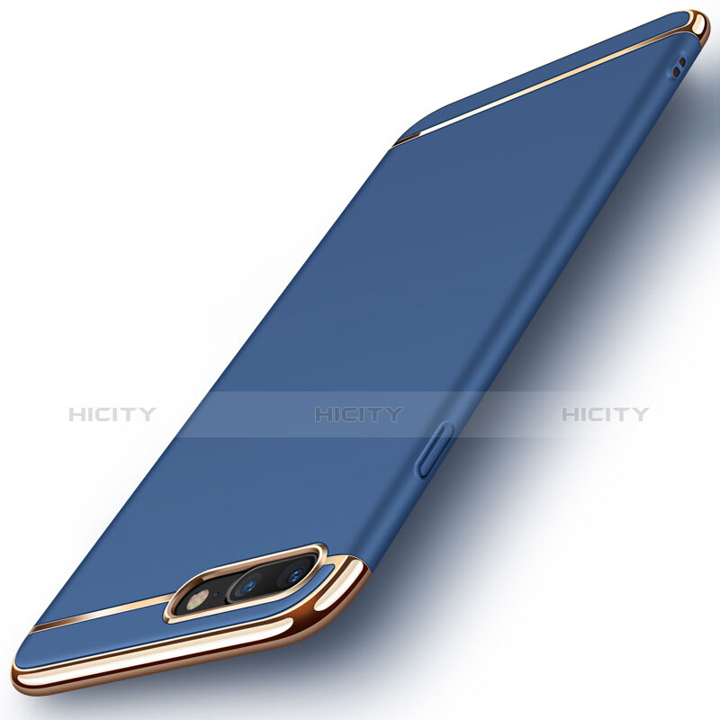 Apple iPhone 7 Plus用ケース 高級感 手触り良い メタル兼プラスチック バンパー F01 アップル ネイビー