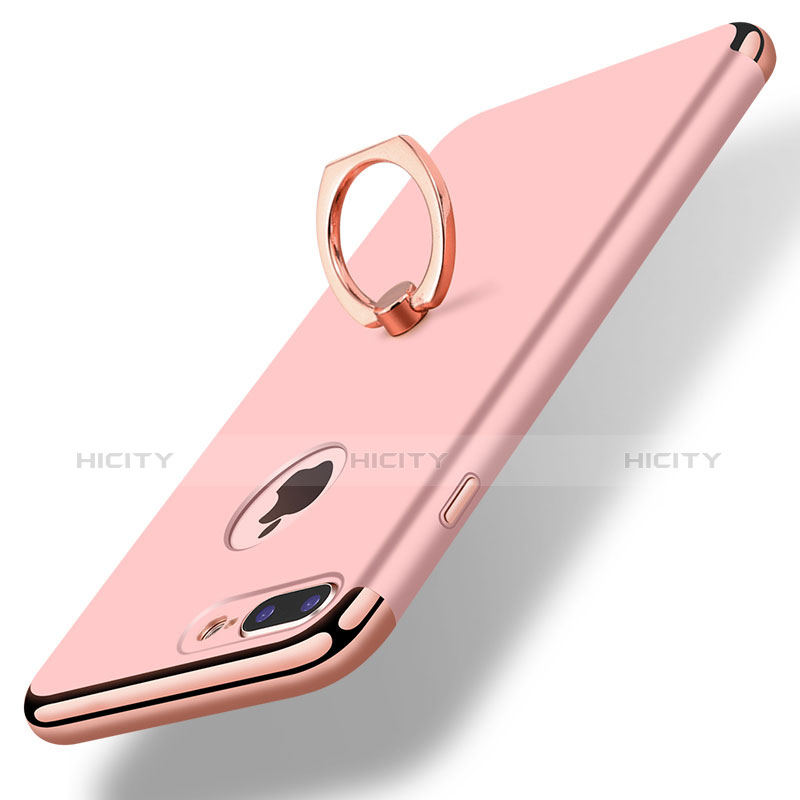 Apple iPhone 7 Plus用ケース 高級感 手触り良い メタル兼プラスチック バンパー アンド指輪 A07 アップル ローズゴールド