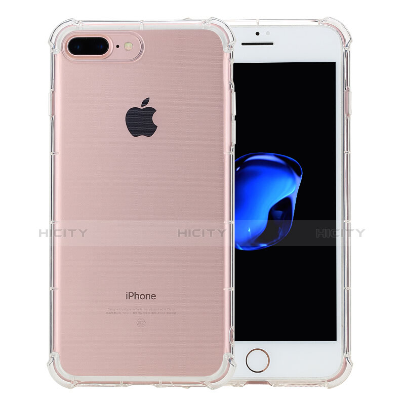 Apple iPhone 7 Plus用極薄ソフトケース シリコンケース 耐衝撃 全面保護 クリア透明 T10 アップル クリア