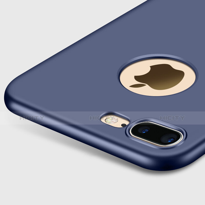 Apple iPhone 7 Plus用ハードケース プラスチック 質感もマット ロゴを表示します アップル ネイビー