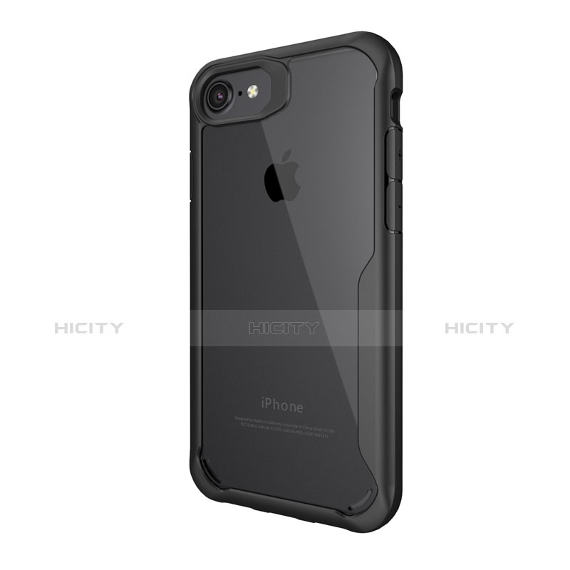 Apple iPhone 7 Plus用バンパーケース クリア透明 アップル ブラック