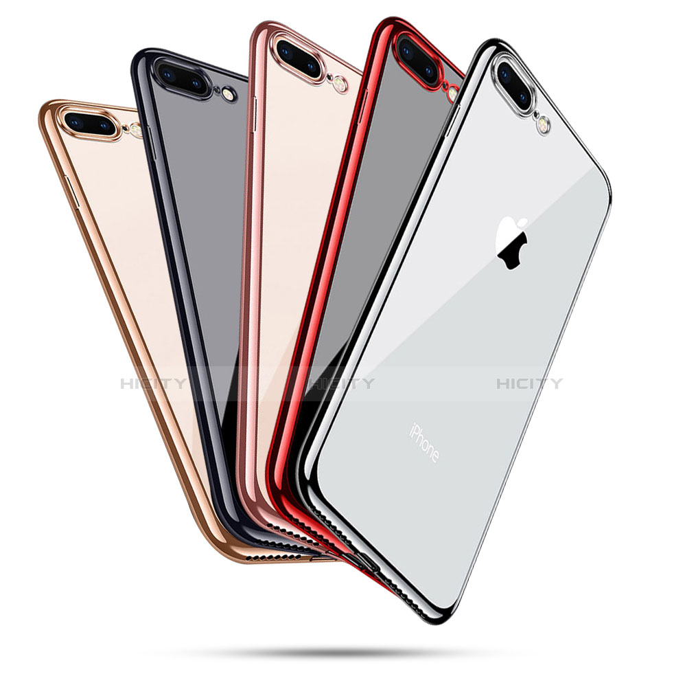 Apple iPhone 7 Plus用極薄ソフトケース シリコンケース 耐衝撃 全面保護 クリア透明 Q06 アップル 