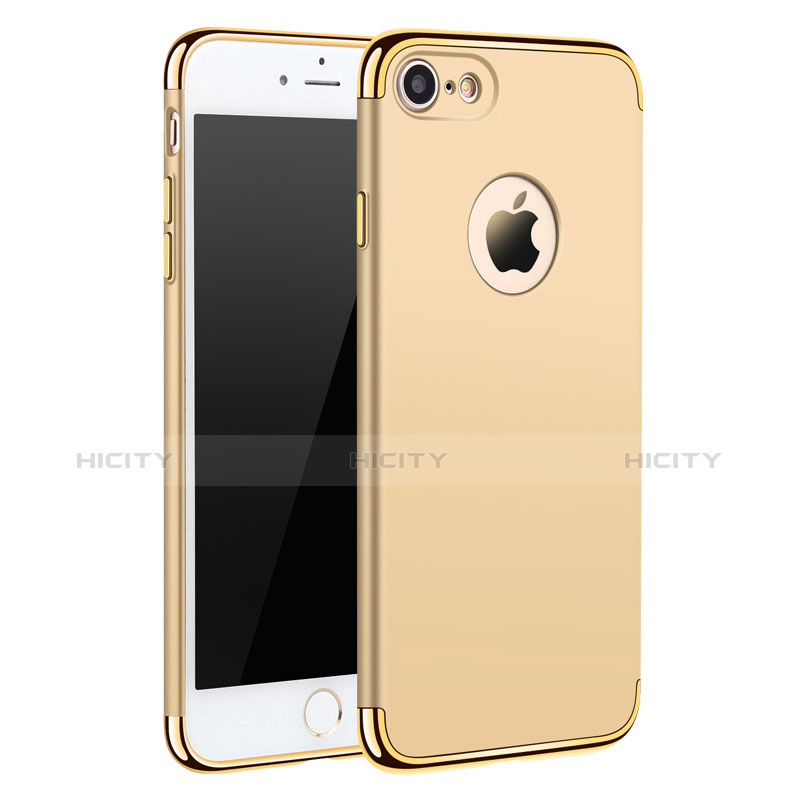 Apple iPhone 8用ケース 高級感 手触り良い メタル兼プラスチック バンパー M01 アップル ゴールド
