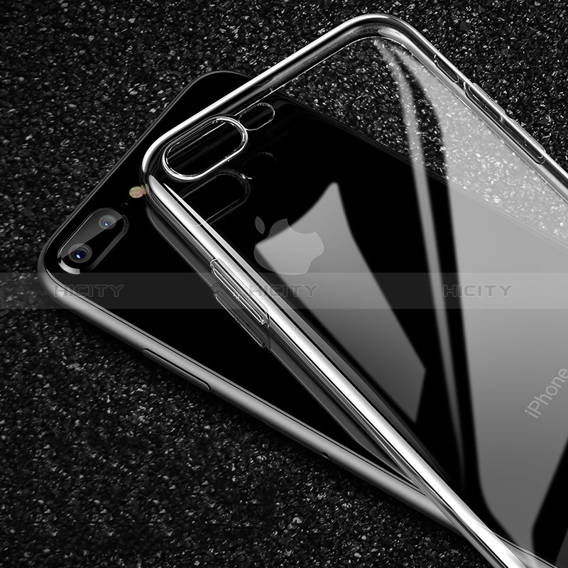 Apple iPhone 8 Plus用極薄ソフトケース シリコンケース 耐衝撃 全面保護 クリア透明 H15 アップル クリア