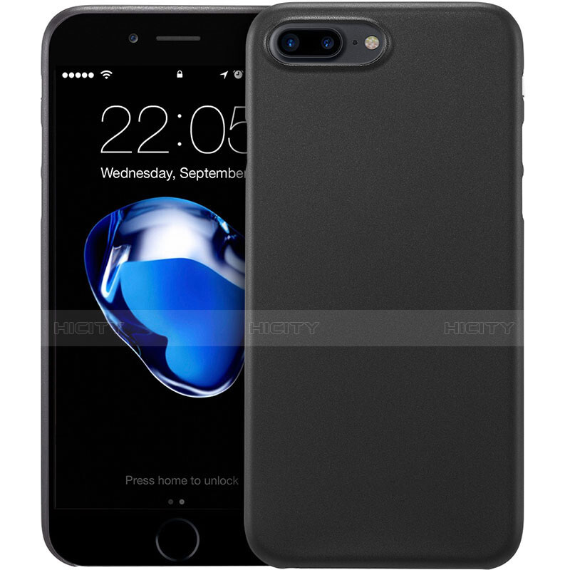 Apple iPhone 8 Plus用極薄ケース クリア プラスチック アップル ブラック