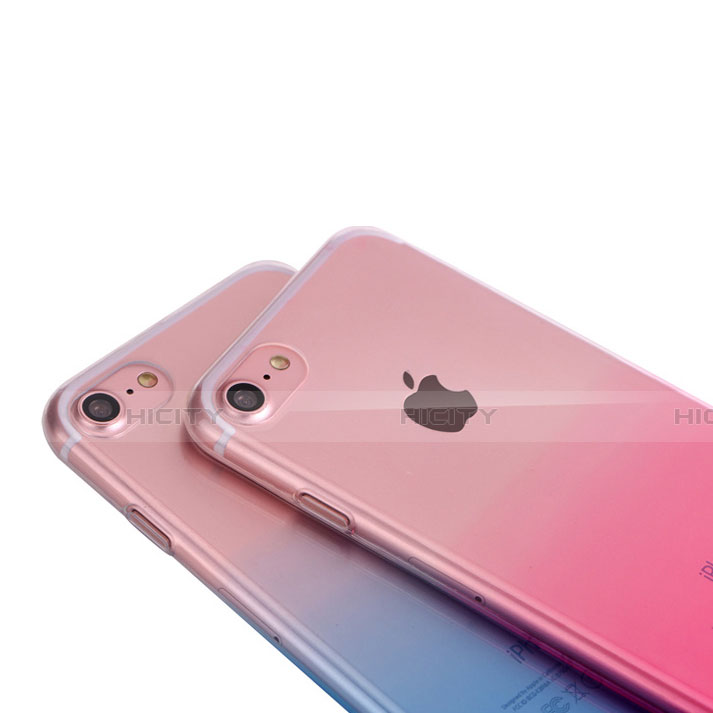 Apple iPhone SE3 (2022)用極薄ソフトケース グラデーション 勾配色 クリア透明 G01 アップル 