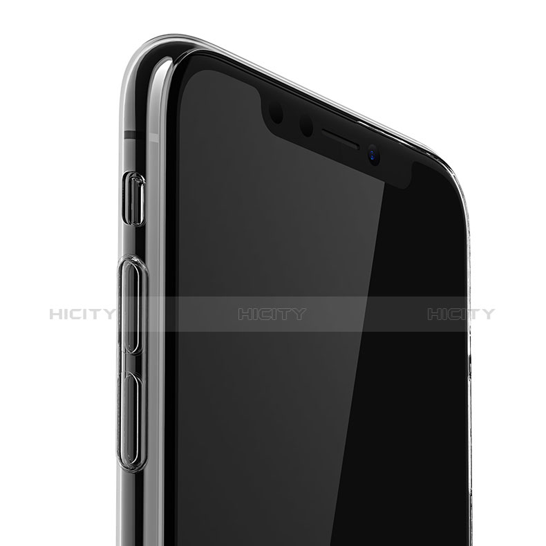 Apple iPhone X用極薄ソフトケース シリコンケース 耐衝撃 全面保護 クリア透明 V06 アップル クリア