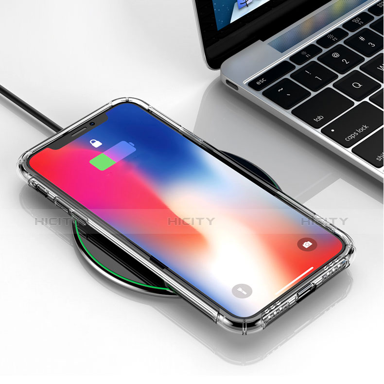 Apple iPhone X用極薄ソフトケース シリコンケース 耐衝撃 全面保護 クリア透明 C17 アップル クリア