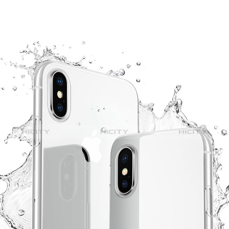 Apple iPhone X用極薄ソフトケース シリコンケース 耐衝撃 全面保護 クリア透明 アップル クリア