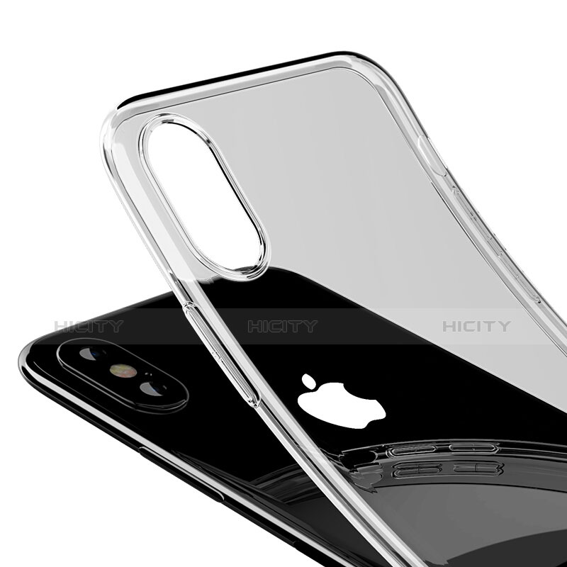 Apple iPhone X用極薄ソフトケース シリコンケース 耐衝撃 全面保護 クリア透明 T05 アップル クリア