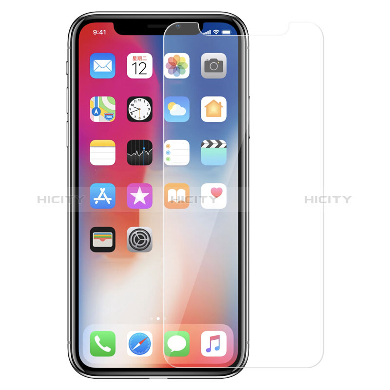 Apple iPhone X用強化ガラス 液晶保護フィルム T12 アップル クリア