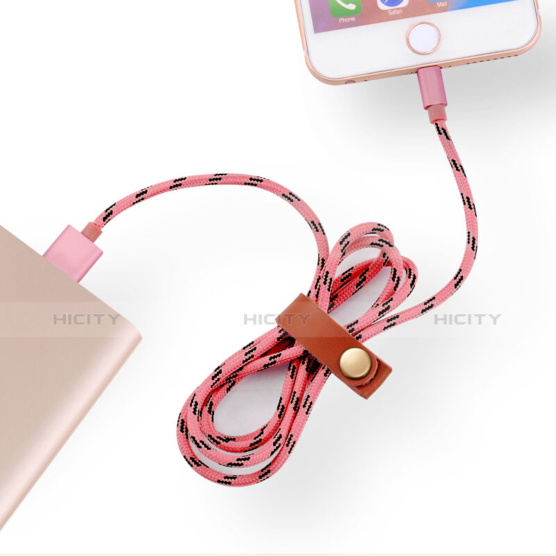 Apple iPhone XR用USBケーブル 充電ケーブル L05 アップル ピンク