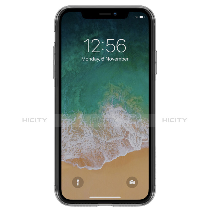 Apple iPhone XR用極薄ソフトケース シリコンケース 耐衝撃 全面保護 クリア透明 アップル グレー