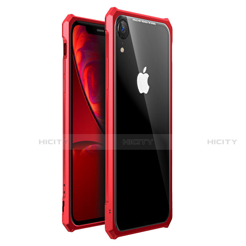 Apple iPhone XR用ケース 高級感 手触り良い アルミメタル 製の金属製 360度 フルカバーバンパー 鏡面 カバー アップル 