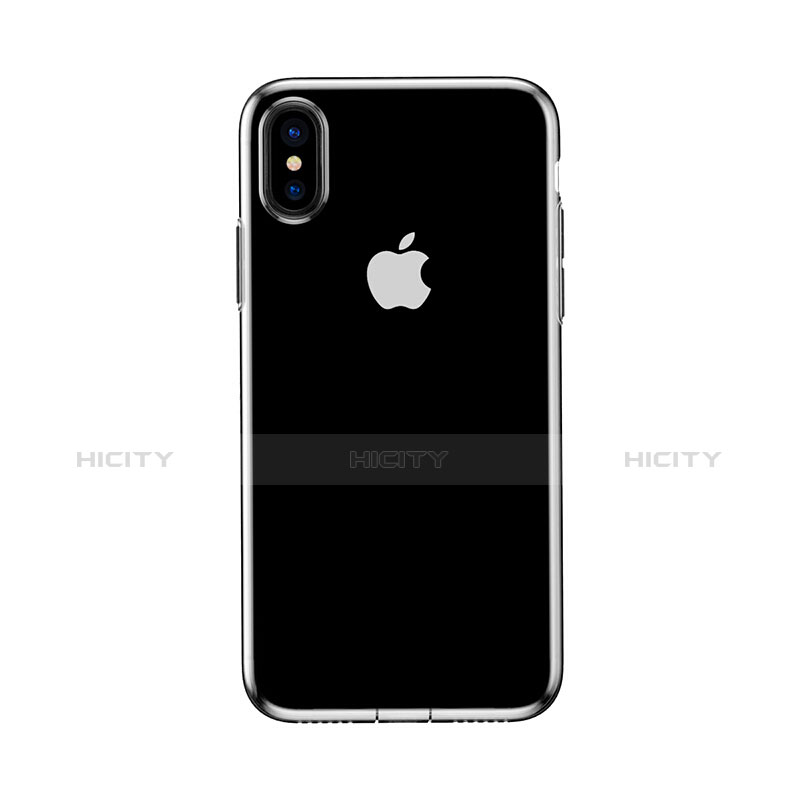 Apple iPhone Xs用360度 フルカバーハイブリットバンパーケース クリア透明 プラスチック 鏡面 アップル クリア