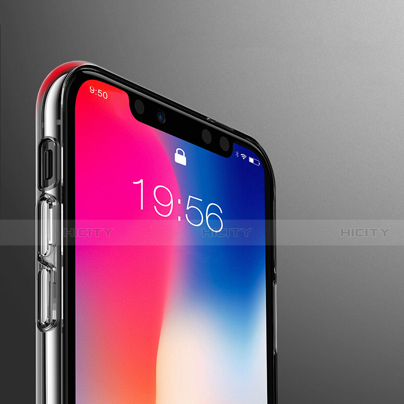 Apple iPhone Xs用シリコンケース ソフトタッチラバー 鏡面 アップル クリア