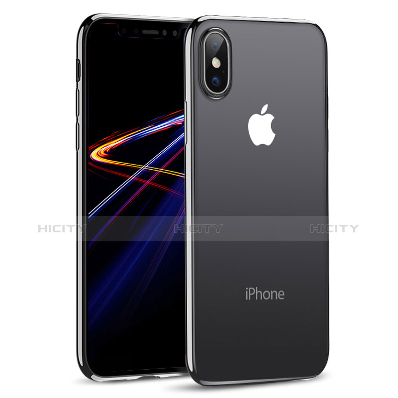 Apple iPhone Xs用極薄ソフトケース シリコンケース 耐衝撃 全面保護 クリア透明 T10 アップル クリア