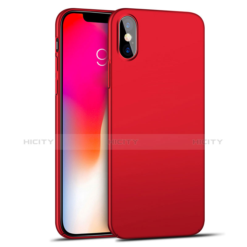 Apple iPhone Xs用ハードケース プラスチック 質感もマット M04 アップル ブラック