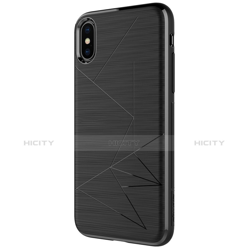 Apple iPhone Xs用ソフトケース ライン R01 アップル ブラック