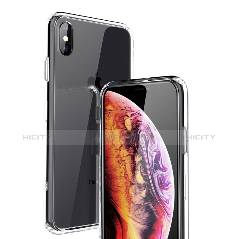 Apple iPhone Xs用極薄ソフトケース シリコンケース 耐衝撃 全面保護 クリア透明 C21 アップル クリア