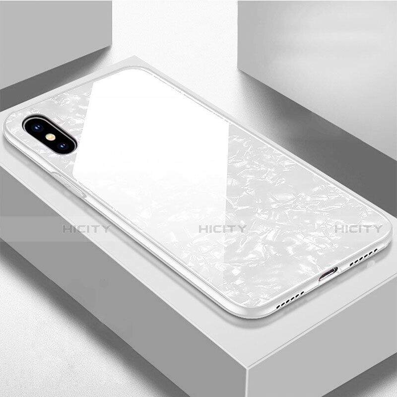 Apple iPhone Xs用ハイブリットバンパーケース プラスチック 鏡面 カバー アップル 