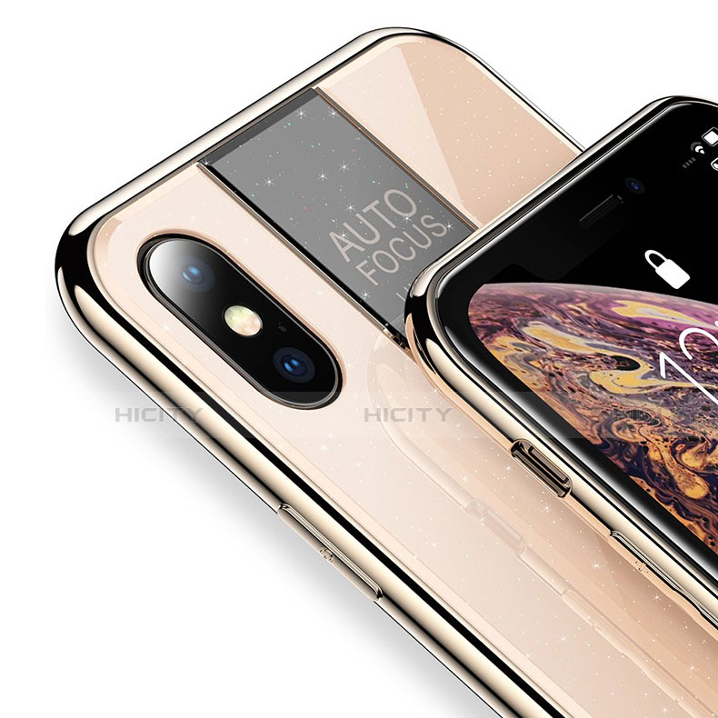 Apple iPhone Xs用ハイブリットバンパーケース プラスチック 鏡面 カバー M01 アップル 