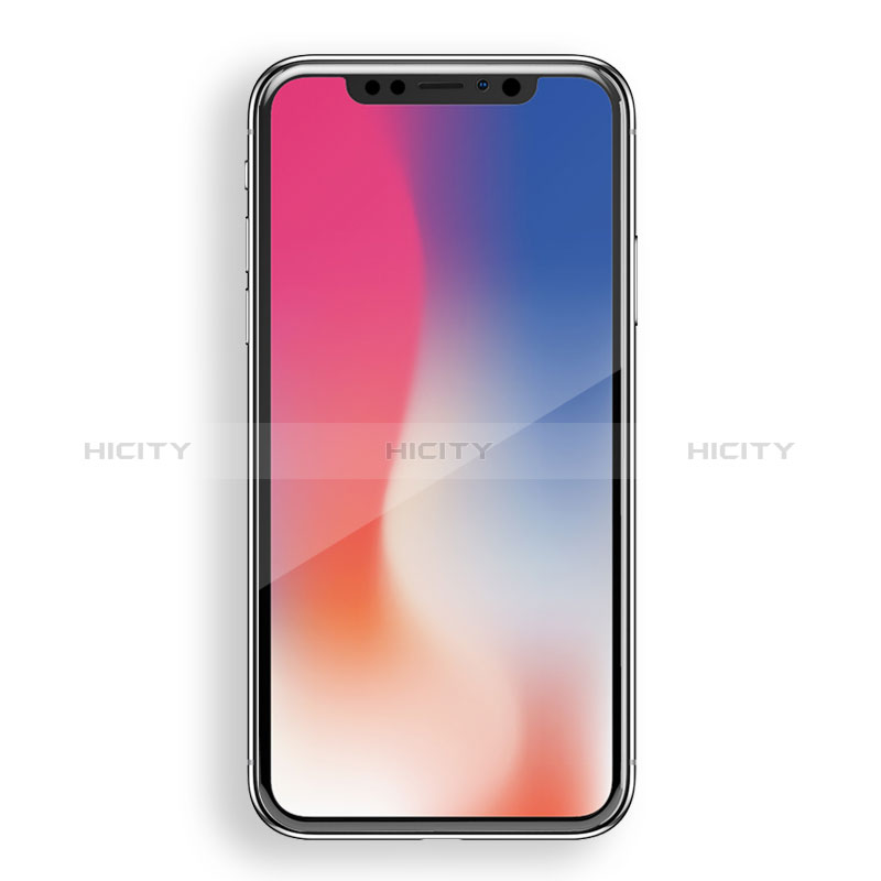 Apple iPhone Xs用強化ガラス フル液晶保護フィルム F03 アップル ブラック