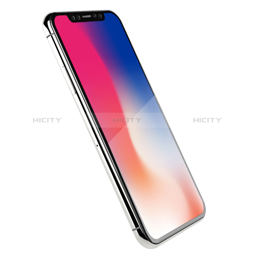 Apple iPhone Xs用強化ガラス フル液晶保護フィルム C01 アップル ブラック