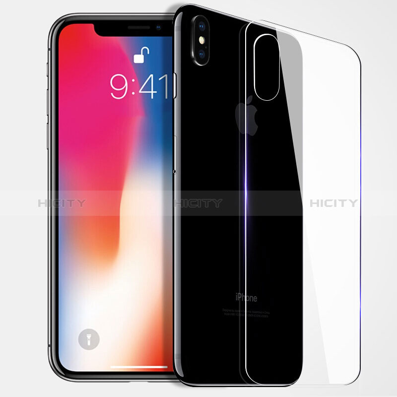 Apple iPhone Xs用強化ガラス 背面保護フィルム B06 アップル クリア