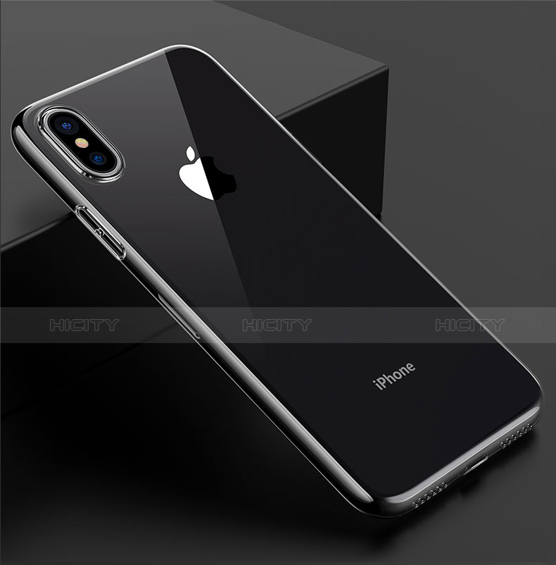 Apple iPhone Xs Max用極薄ソフトケース シリコンケース 耐衝撃 全面保護 クリア透明 C09 アップル クリア