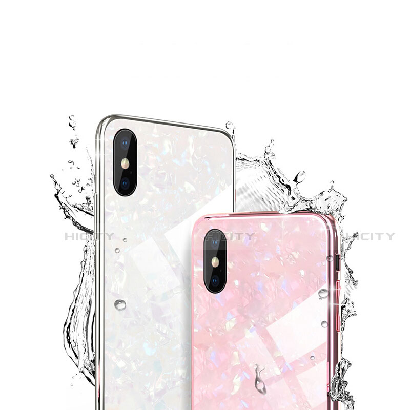 Apple iPhone Xs Max用ハイブリットバンパーケース プラスチック 鏡面 カバー アップル 