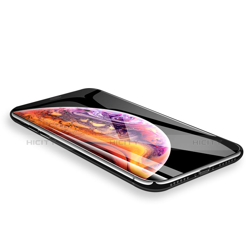 Apple iPhone Xs Max用強化ガラス フル液晶保護フィルム P04 アップル ブラック