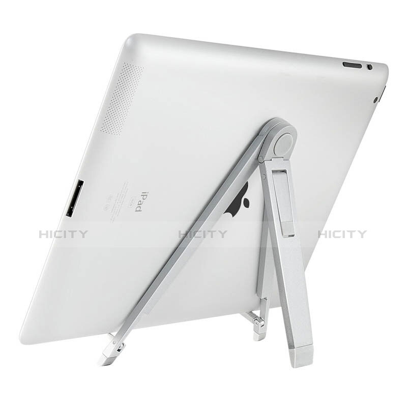 Apple New iPad Air 10.9 (2020)用スタンドタイプのタブレット ホルダー ユニバーサル アップル シルバー