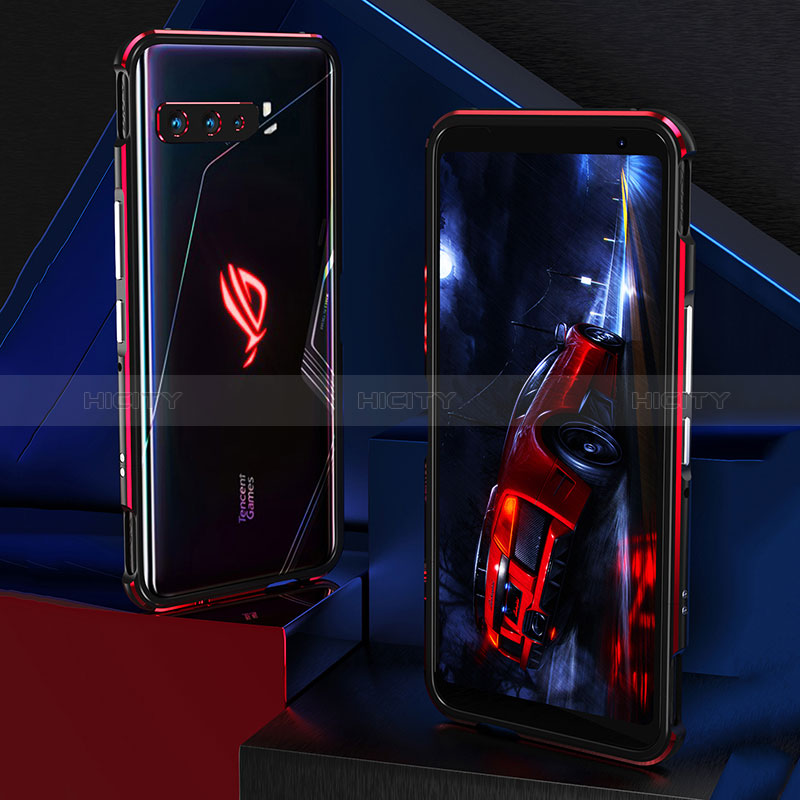 Asus ROG Phone 3 Strix ZS661KS用ケース 高級感 手触り良い アルミメタル 製の金属製 バンパー カバー Asus 