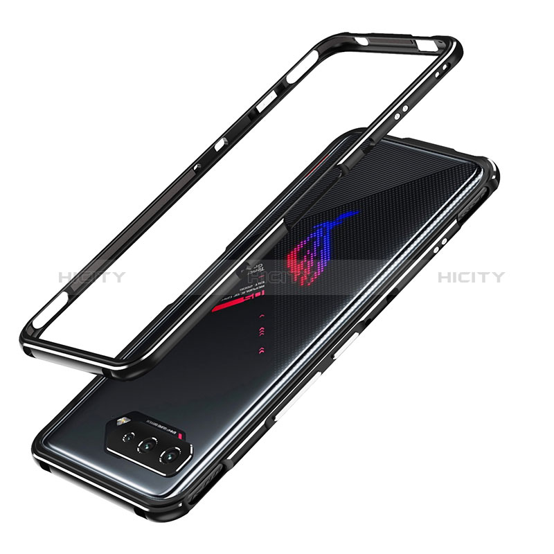 Asus ROG Phone 5 Ultimate用ケース 高級感 手触り良い アルミメタル 製の金属製 バンパー カバー JZ1 Asus シルバー・ブラック