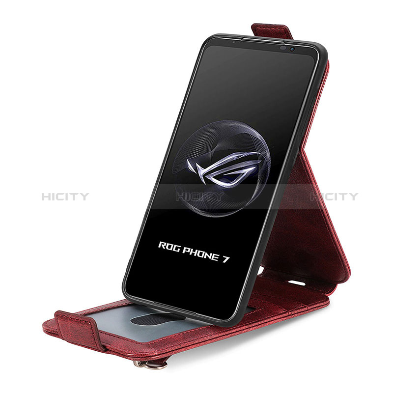 Asus ROG Phone 7用フリップ レザーケース スタンド Asus 