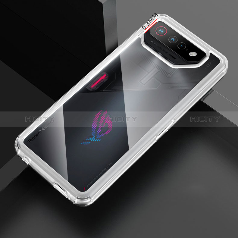 Asus ROG Phone 7用360度 フルカバー ハイブリットバンパーケース クリア透明 プラスチック カバー ZJ5 Asus 