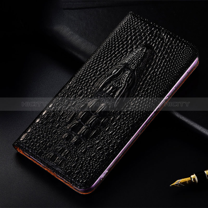 Asus Zenfone 7 ZS670KS用手帳型 レザーケース スタンド カバー H03P Asus ブラック