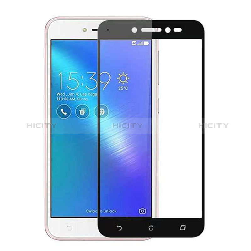 Asus ZenFone Live L2 ZA550KL用強化ガラス フル液晶保護フィルム Asus ブラック