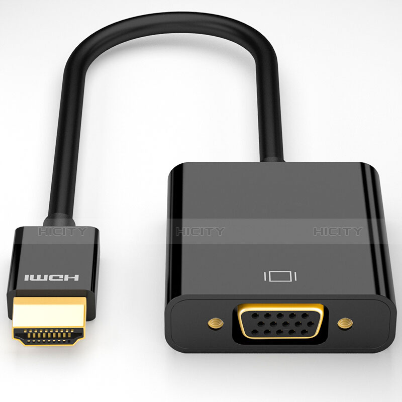 HDMI - VGA アクティブ変換ケーブルアダプタ H02 ブラック