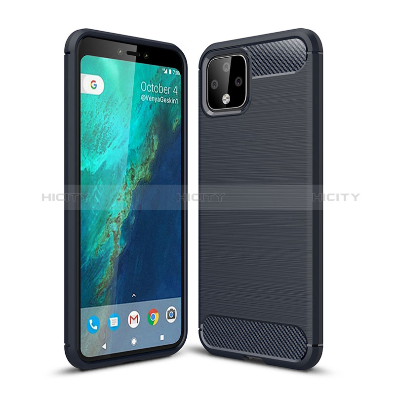 Google Pixel 4 XL用シリコンケース ソフトタッチラバー ライン カバー WL1 グーグル ネイビー