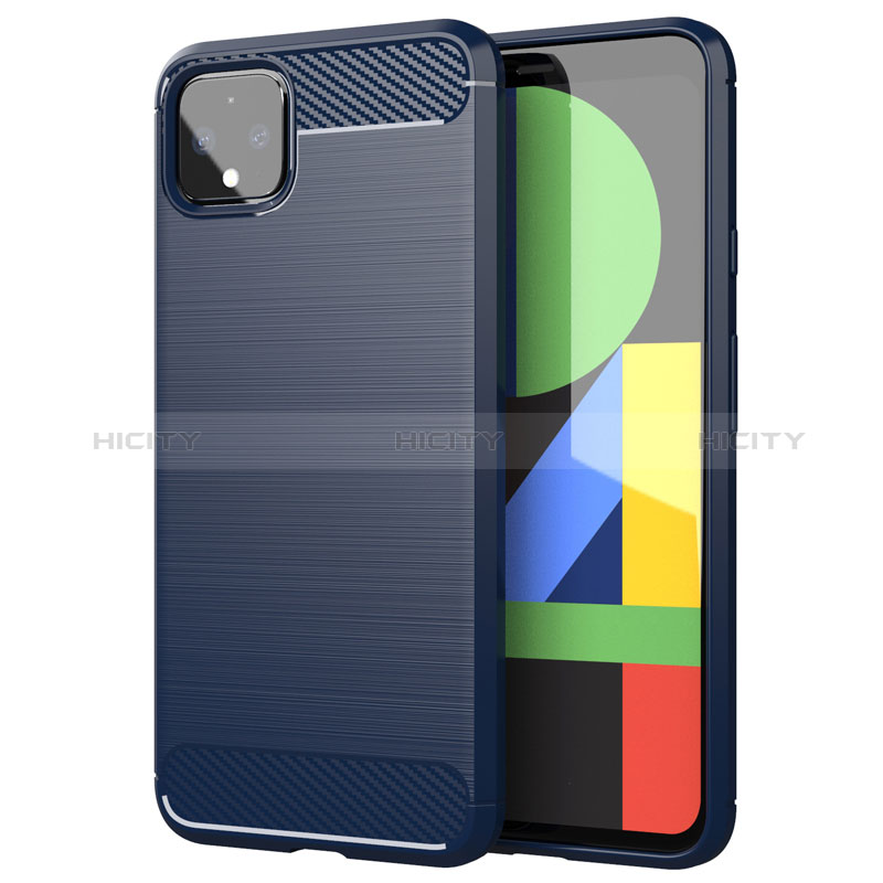 Google Pixel 4 XL用シリコンケース ソフトタッチラバー ライン カバー グーグル ネイビー