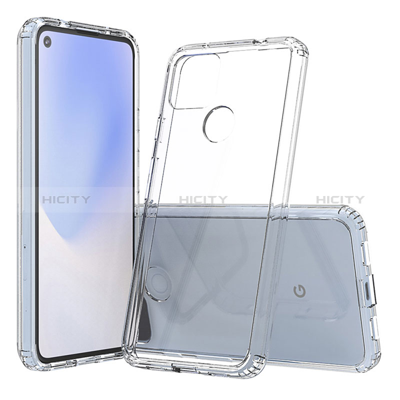 Google Pixel 4a 5G用360度 フルカバー ハイブリットバンパーケース クリア透明 プラスチック カバー ZJ5 グーグル クリア