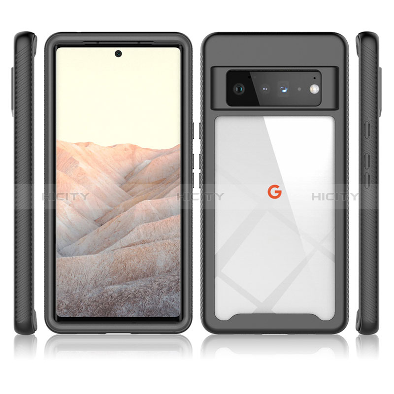 Google Pixel 6 Pro 5G用360度 フルカバー ハイブリットバンパーケース クリア透明 プラスチック カバー ZJ1 グーグル 