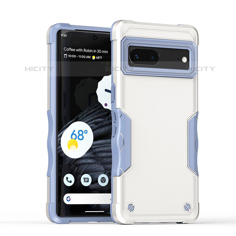 Google Pixel 7 5G用ハイブリットバンパーケース プラスチック 兼シリコーン カバー QW1 グーグル ホワイト