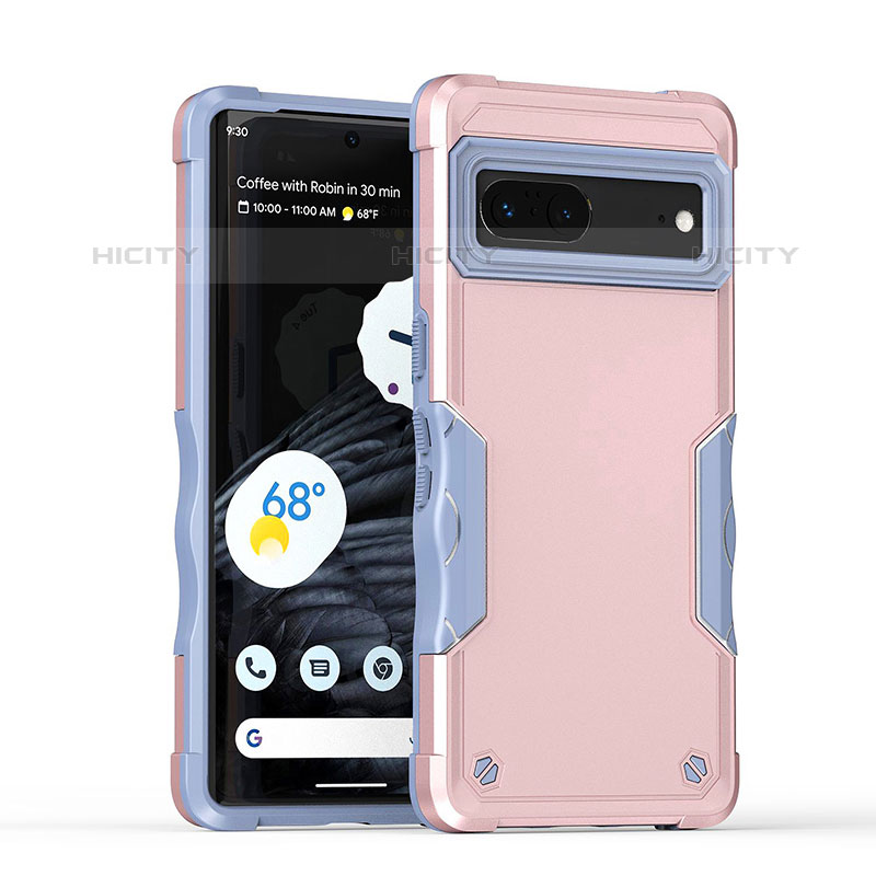 Google Pixel 7 5G用ハイブリットバンパーケース プラスチック 兼シリコーン カバー QW1 グーグル ローズゴールド