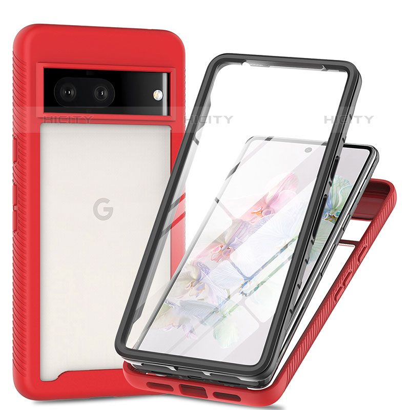 Google Pixel 7 5G用360度 フルカバー ハイブリットバンパーケース クリア透明 プラスチック カバー ZJ1 グーグル 