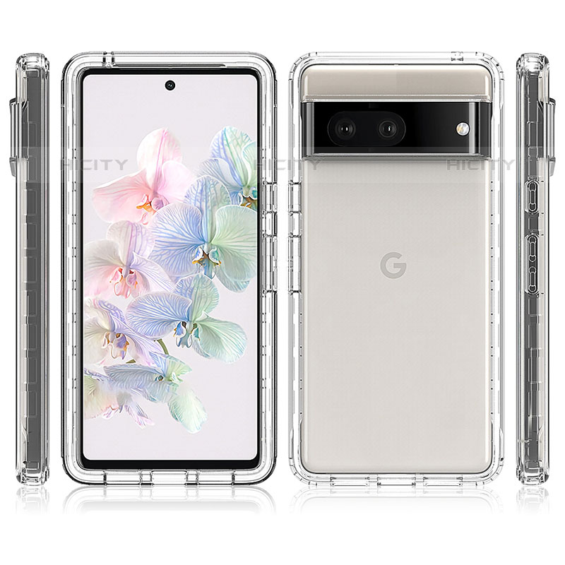 Google Pixel 7 5G用前面と背面 360度 フルカバー 極薄ソフトケース シリコンケース 耐衝撃 全面保護 バンパー 勾配色 透明 JX1 グーグル 