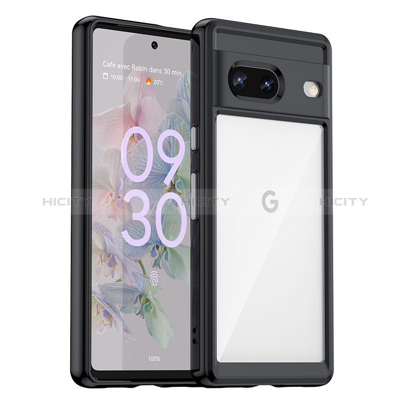 Google Pixel 7 5G用ハイブリットバンパーケース クリア透明 プラスチック カバー J01S グーグル 